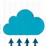 Cloud with arrows icon representing infinite scalability