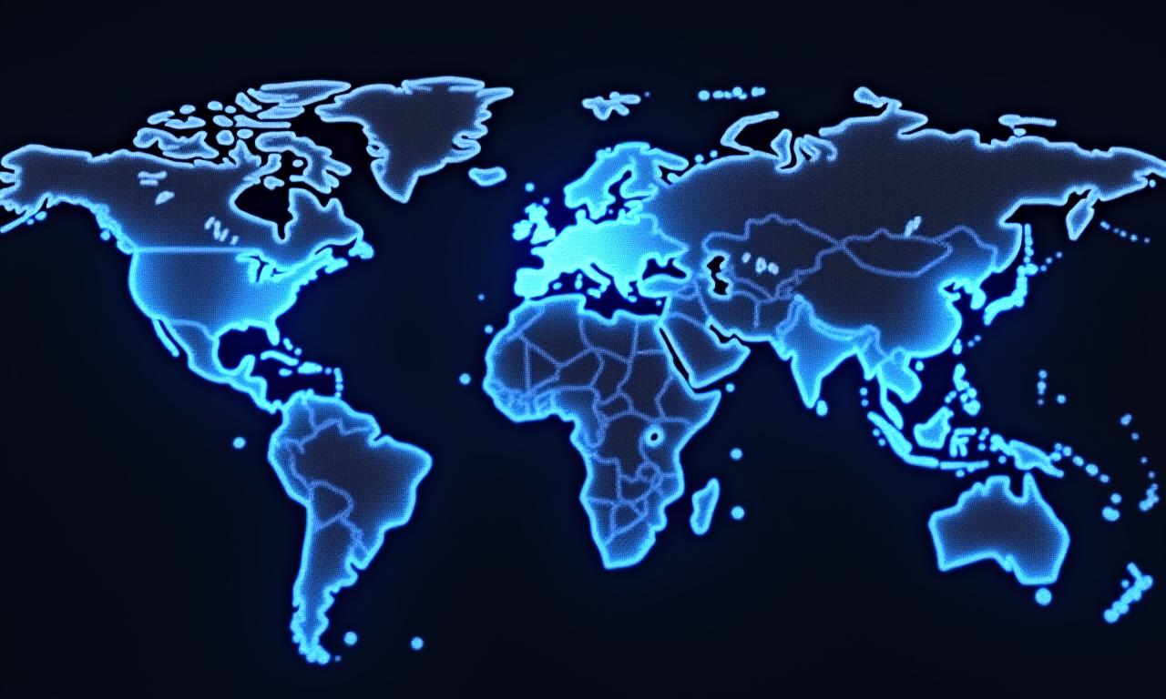 Interactive world map showing Stratos Gaming data center locations and network backbone connections.
